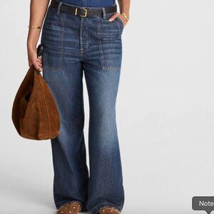 Madewell Curvy Low-Slung Baggy Jean in Airy Denim- Size 32